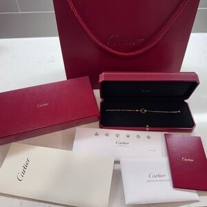 Cartier LOVE BRACELET, ON CHAIN, 2 DIAMONDS